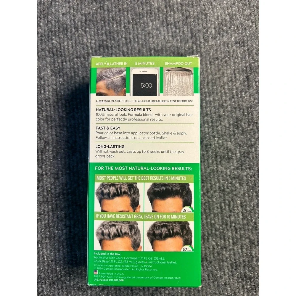 Just For MEN Shampoo-In‎ Hair Dye Real Black Long-Lasting Fast & Easy